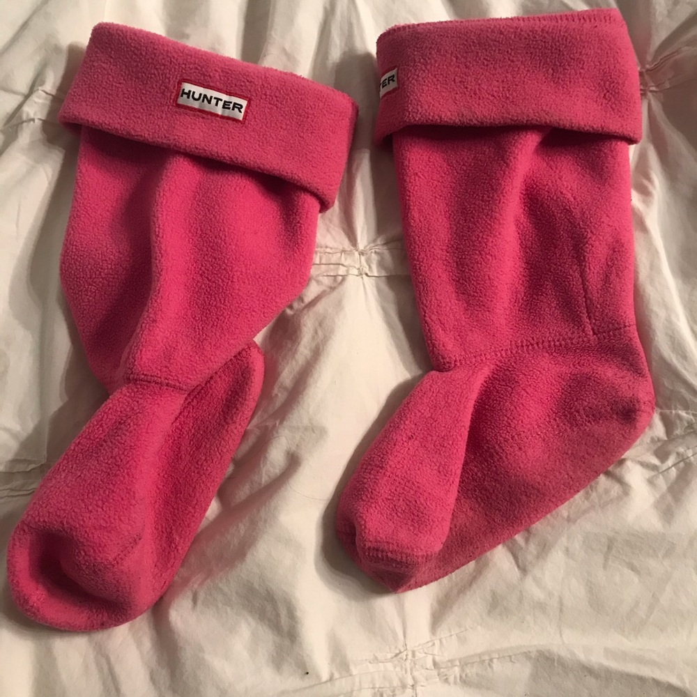 Hunter rain boot socks pink liners fleece